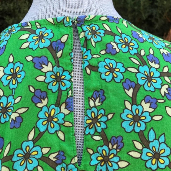 RHODE Floral Patterned Pleated Long Sleeve Summer Dress Womens Size Small - Picture 8 of 8